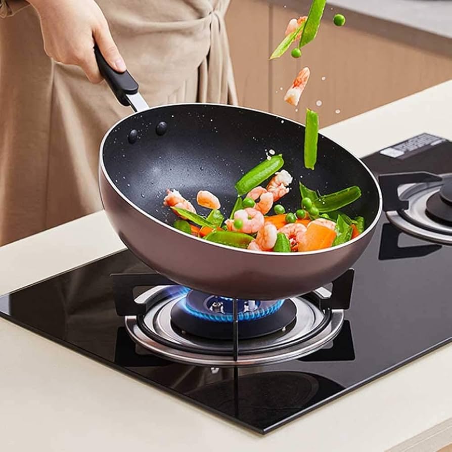 Amazon｜中華鍋ノンスティック中華鍋、ノンスティッククッカー、電磁